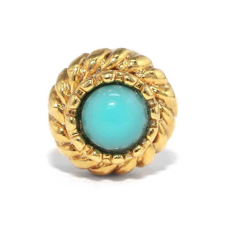 ゴールド/ブルー | キャッチ ストーン カスタマイズ | ボディピアス専門店凛RIN