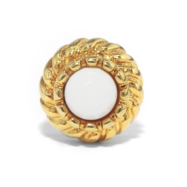 ゴールド/ホワイト | キャッチ ストーン カスタマイズ | ボディピアス専門店凛RIN