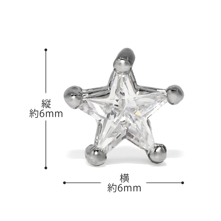 キャッチ ボディピアス スター | ボディピアス専門店凛RIN | 詳細画像12 