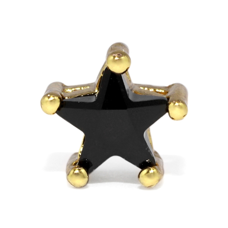 ゴールド・ブラック | キャッチ ボディピアス スター | ボディピアス専門店凛RIN