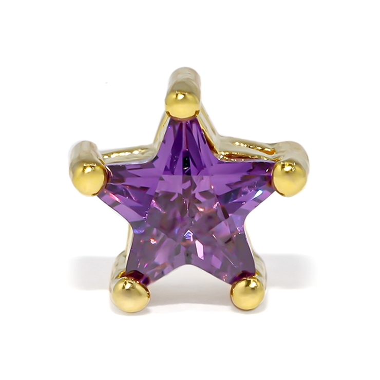 ゴールド・パープル | キャッチ ボディピアス スター | ボディピアス専門店凛RIN