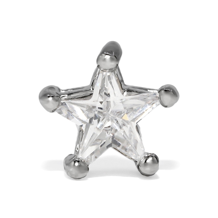 シルバー・クリア | キャッチ ボディピアス スター | ボディピアス専門店凛RIN