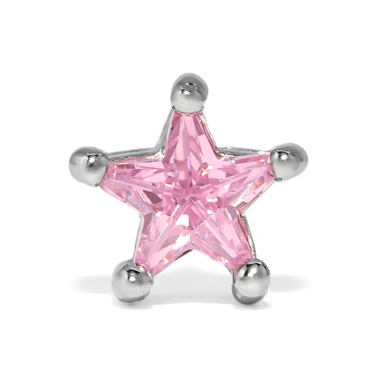 シルバー・ピンク | キャッチ ボディピアス スター | ボディピアス専門店凛RIN
