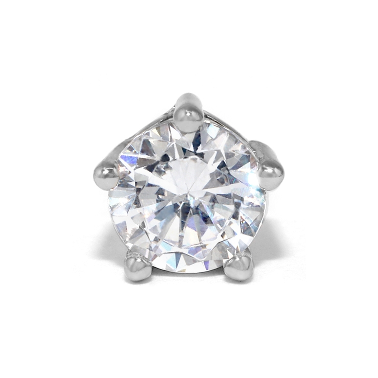 シルバー・6mm(L) | キャッチ きらきら存在感一粒ジュエリーアレンジ ボディピアス | ボディピアス専門店凛RIN