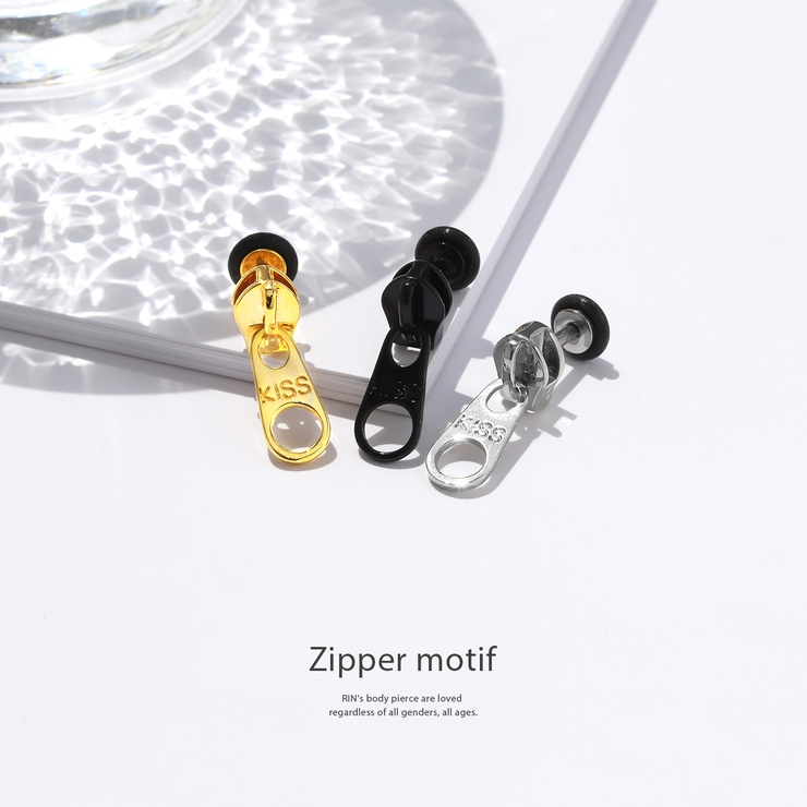 ボディピアス ジッパーチャック ハロウィンシルバー | ボディピアス専門店凛RIN | 詳細画像2 