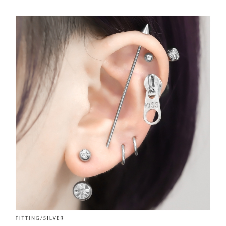 ボディピアス ジッパーチャック ハロウィンシルバー | ボディピアス専門店凛RIN | 詳細画像5 