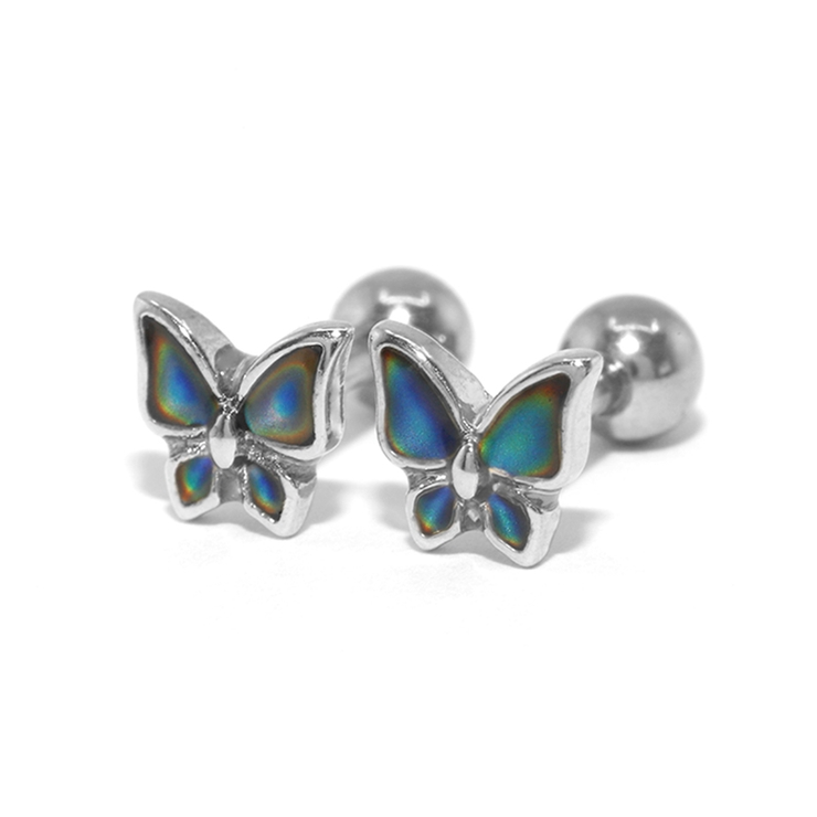 シルバー | ファッションピアス 蝶々ピアス バタフライ色変化おしゃれ | ボディピアス専門店凛RIN