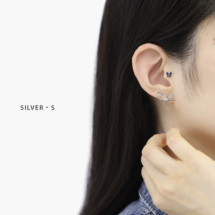 温度で色が変わる不思議なピアス バタフライ 軟骨ピアス | ボディピアス専門店凛RIN | 詳細画像4 