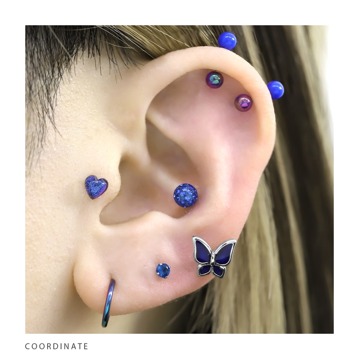 温度で色が変わる不思議なピアス バタフライ 軟骨ピアス | ボディピアス専門店凛RIN | 詳細画像5 