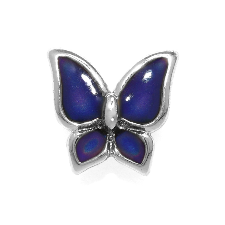 シルバー・Lサイズ | 温度で色が変わる不思議なピアス バタフライ 軟骨ピアス | ボディピアス専門店凛RIN