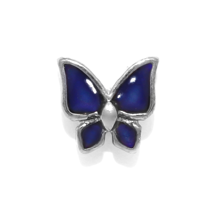 シルバー・Sサイズ | 温度で色が変わる不思議なピアス バタフライ 軟骨ピアス | ボディピアス専門店凛RIN