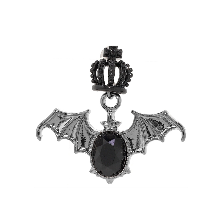 ブラック | 軟骨ピアス クラウン コウモリ | ボディピアス専門店凛RIN