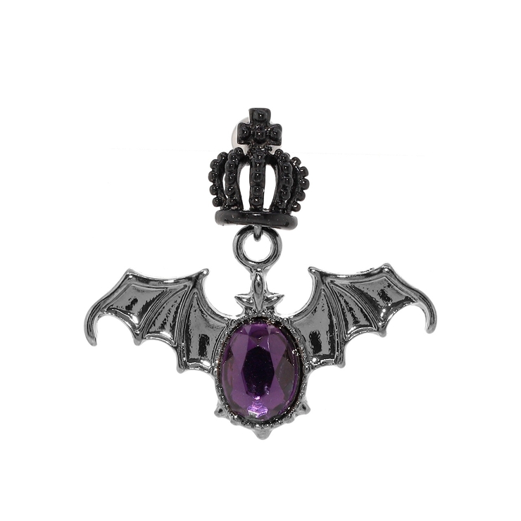 パープル | 軟骨ピアス クラウン コウモリ | ボディピアス専門店凛RIN