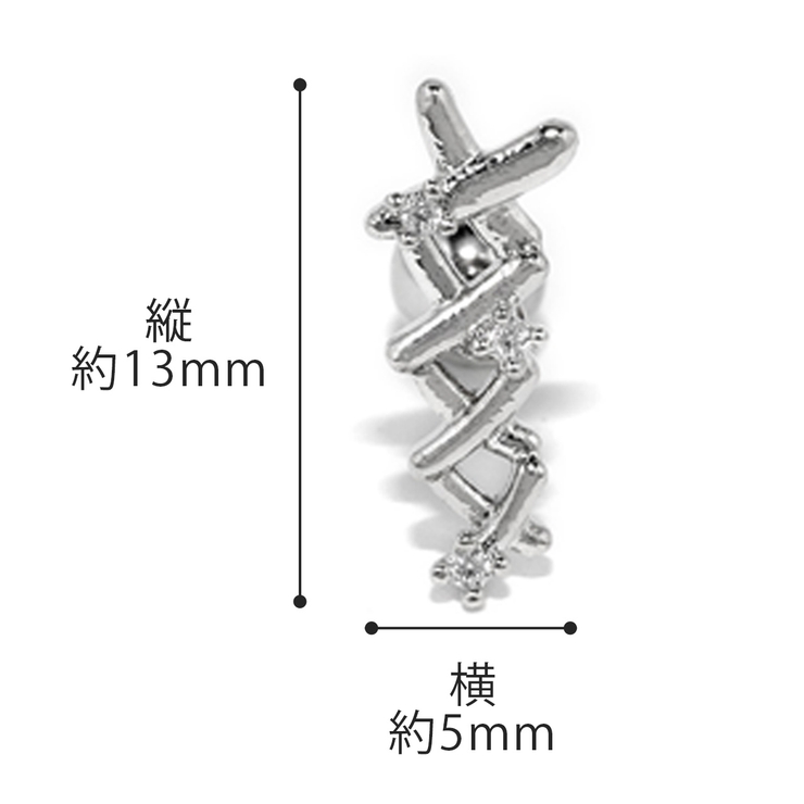軟骨ピアス リボンコルセットジュエル シルバーゴールドピンクゴールド | ボディピアス専門店凛RIN | 詳細画像11 