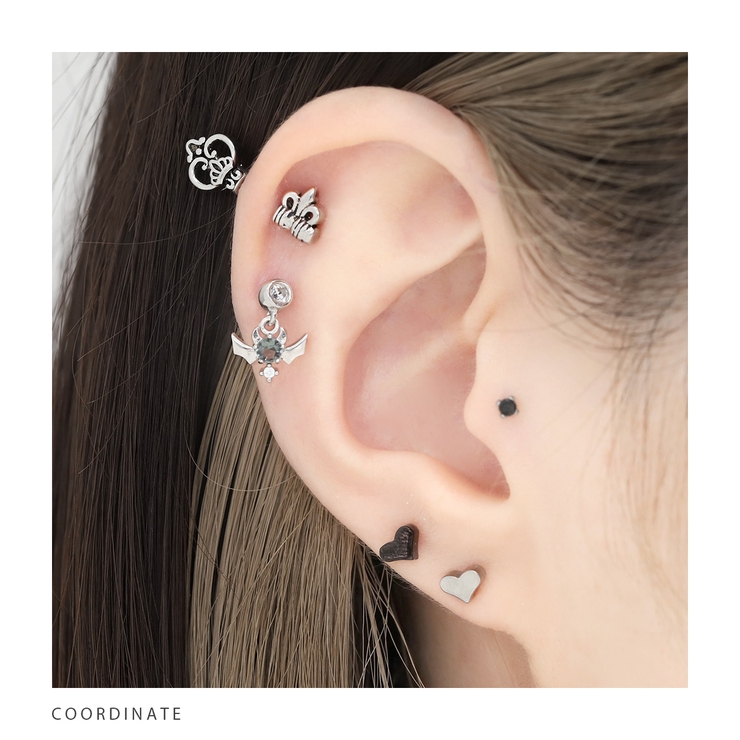 ピアス ハートかわいいカスタマイズset ボディピアスラブレットスタッド | ボディピアス専門店凛RIN | 詳細画像13 