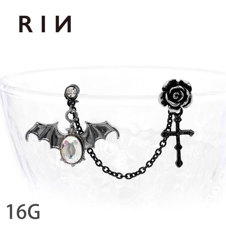 軟骨ピアス 十字架 バラ | ボディピアス専門店凛RIN | 詳細画像1 