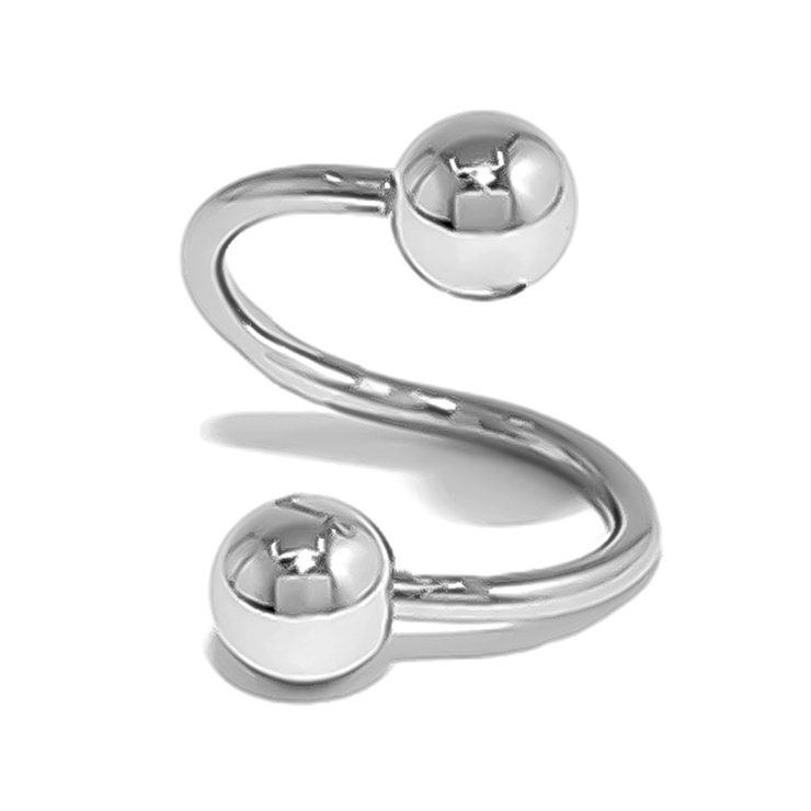 18G・右巻き | ボディピアス スパイラルバーベル サージカルステンレス軟骨ピアス | ボディピアス専門店凛RIN