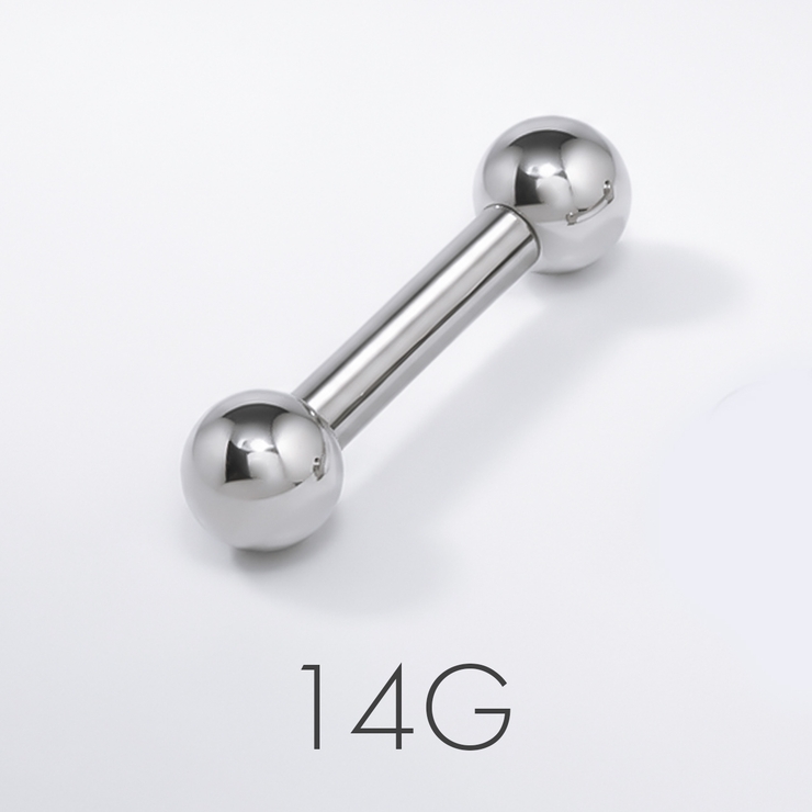 14G | 軟骨ピアス ストレートバーベル つけっぱなし | ボディピアス専門店凛RIN