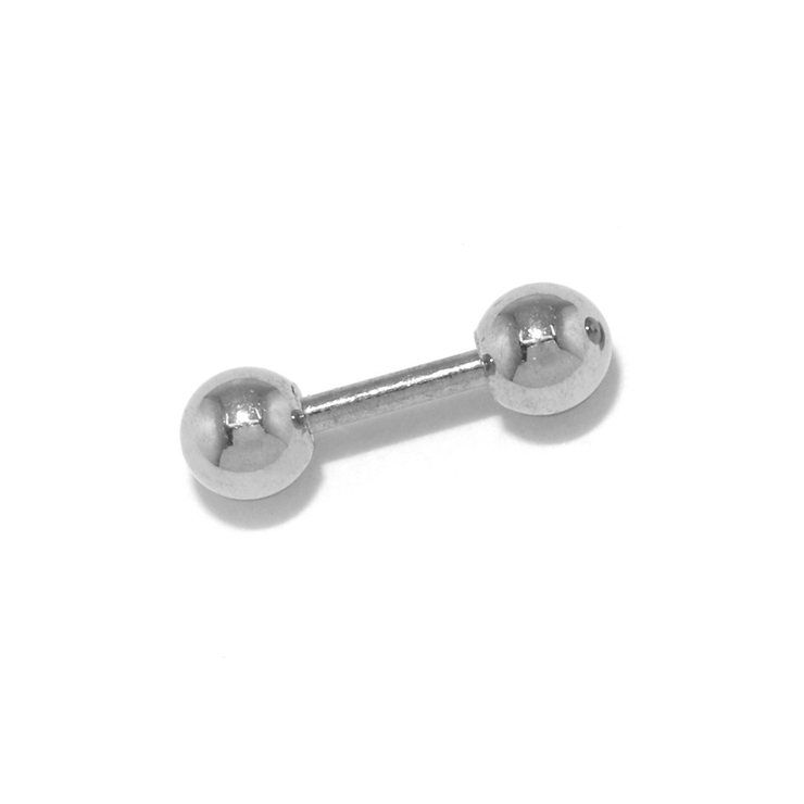 シルバー・4mm×3mm | ストレートバーベル ボディピアス 軟骨 | ボディピアス専門店凛RIN