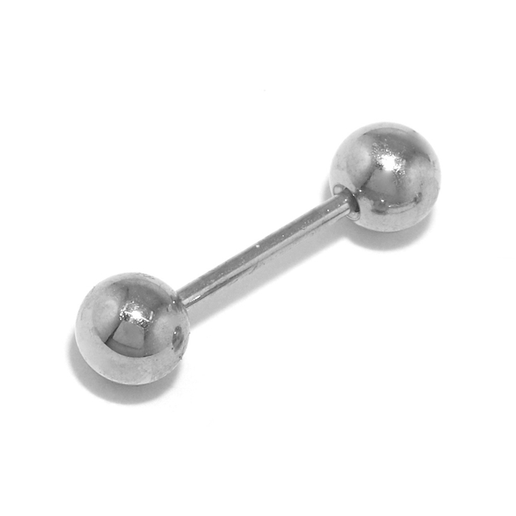シルバー・8mm×4mm | ストレートバーベル ボディピアス 軟骨 | ボディピアス専門店凛RIN