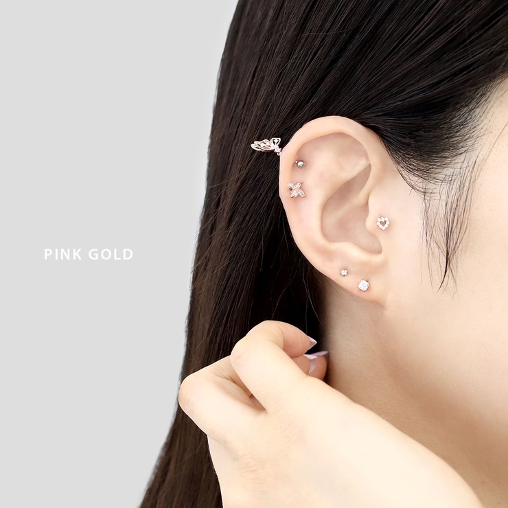 軟骨ピアス フラワー花ジュエルキュービックジルコニア風車 ボディピアス | ボディピアス専門店凛RIN | 詳細画像6 