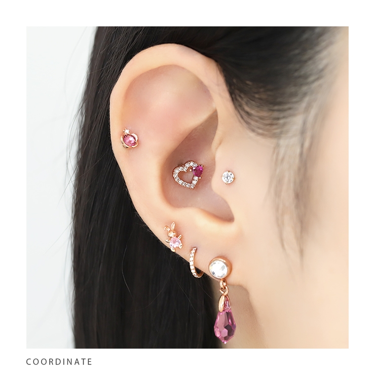 軟骨ピアス かわいい ジュエルフラワー花小さめミルキーカラー | ボディピアス専門店凛RIN | 詳細画像7 