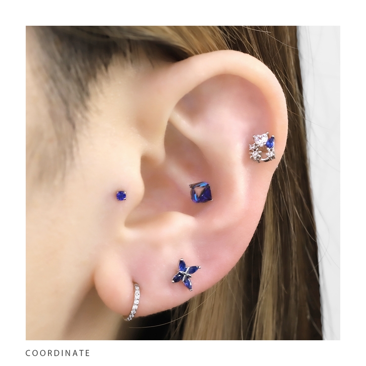 軟骨ピアス ハートフラワージュエル輪リースキュービックジルコニア ボディピアス | ボディピアス専門店凛RIN | 詳細画像5 