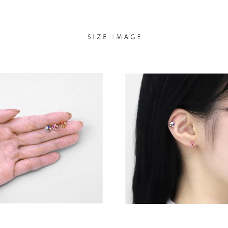 軟骨ピアス ハートフラワージュエル輪リースキュービックジルコニア ボディピアス | ボディピアス専門店凛RIN | 詳細画像7 