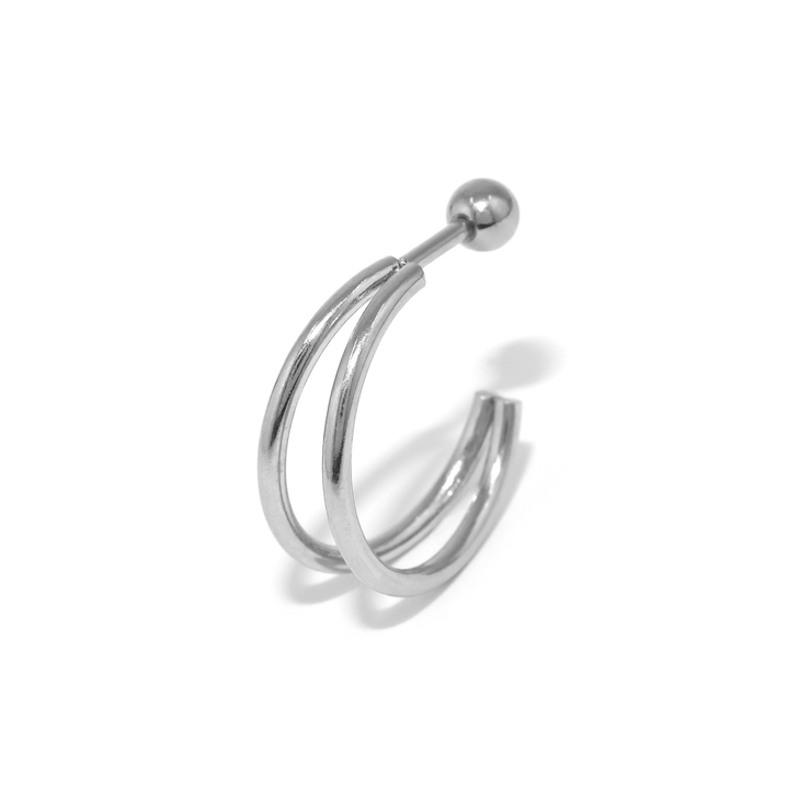 ダブル | 軟骨ピアス 2連3連ハーフフープシンプル洗練スタイリッシュ ボディピアス | ボディピアス専門店凛RIN