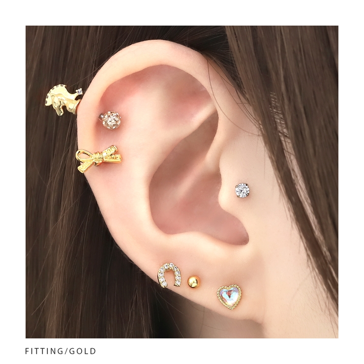 軟骨ピアス リボン小さめ キュートシンプル | ボディピアス専門店凛RIN | 詳細画像5 