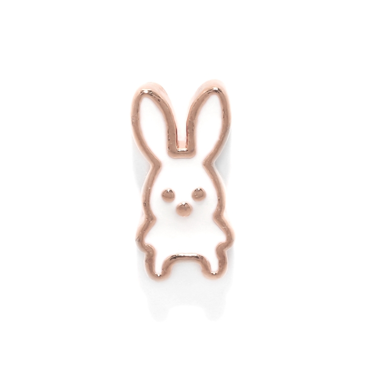 うさぎ・ピンクゴールド | 軟骨ピアス うさぎラビット 人参キャロットかわいい | ボディピアス専門店凛RIN