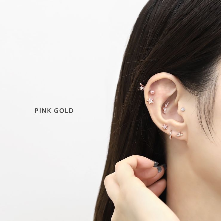 軟骨ピアス ストーンかわいいMarquiseFanキュービックジルコニア ボディ… | ボディピアス専門店凛RIN | 詳細画像4 