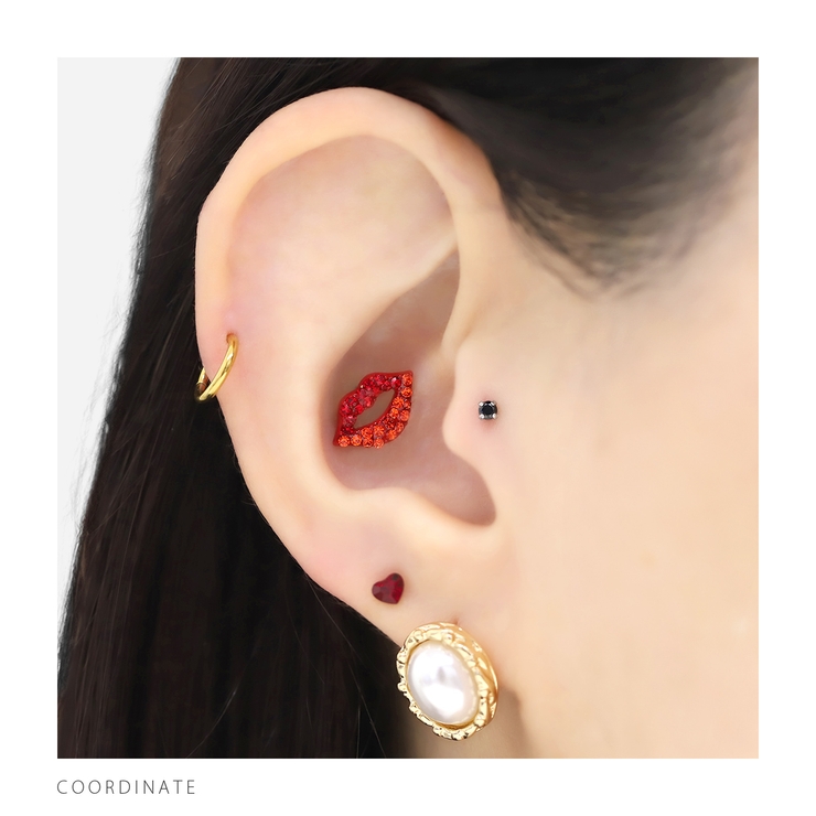 軟骨ピアス リップくちびるLOVEユニーク個性的個性派ジュエル ボディピアス | ボディピアス専門店凛RIN | 詳細画像6 