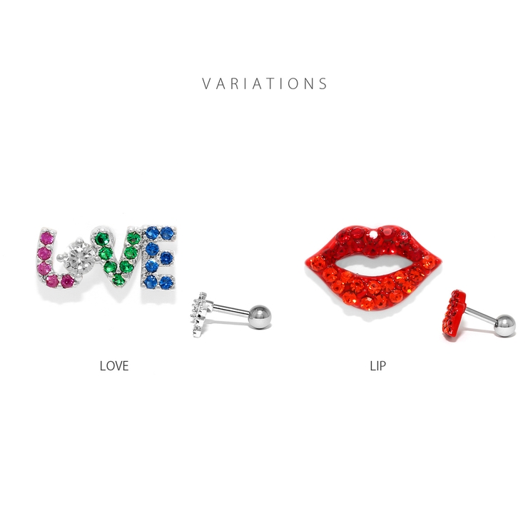 軟骨ピアス リップくちびるLOVEユニーク個性的個性派ジュエル ボディピアス | ボディピアス専門店凛RIN | 詳細画像8 