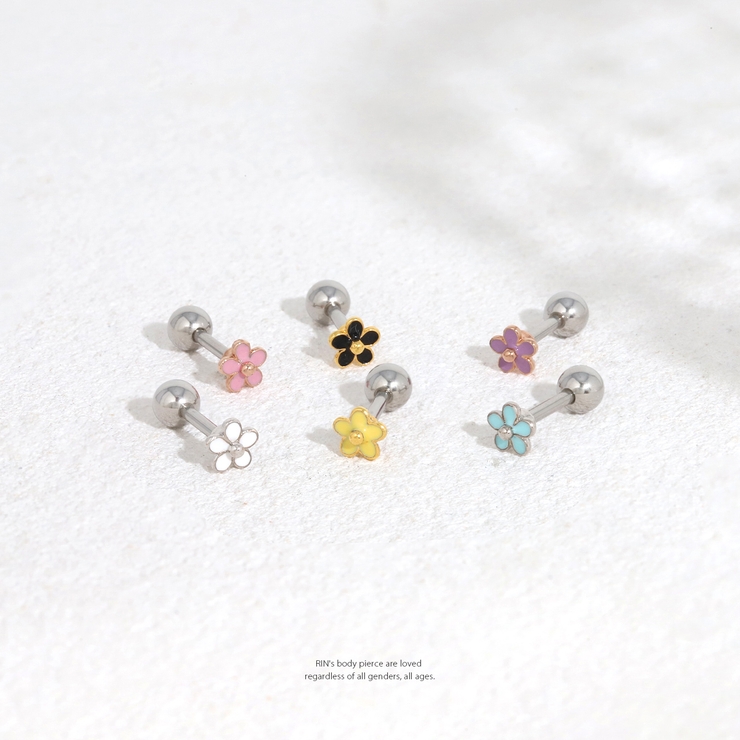 軟骨ピアス 花はなフラワーミニプチ小さめかわいいシンプル ボディピアス | ボディピアス専門店凛RIN | 詳細画像2 