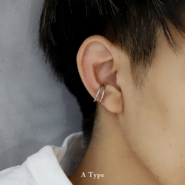 ステンレスイヤリング イヤカフ シルバー2連3連 | ボディピアス専門店凛RIN | 詳細画像3 