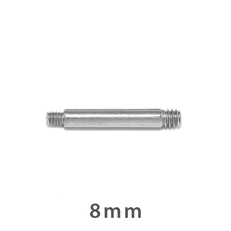 8mm | 軟骨ピアス マジックシャフトパーツネジ山 16Gのキャッチがつけられる14Gシャ… | ボディピアス専門店凛RIN