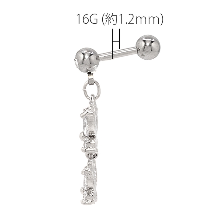 軟骨ピアス バタフライ 蝶々[品番：RINA0001488]｜ボディピアス