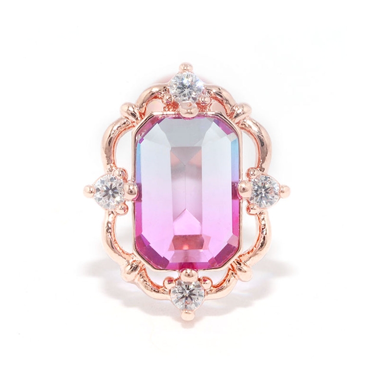 ピンクゴールド/パープル | 軟骨ピアス グラデーション ジュエル | ボディピアス専門店凛RIN