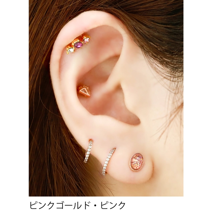 洗練モノトーン・コッパーカルサイトオブシディアンのピアス