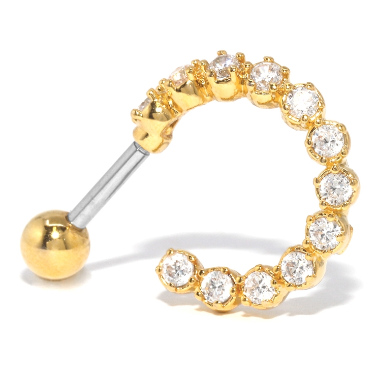 ゴールド | 軟骨ピアス イヤーカフ ２Wayピアカフ | ボディピアス専門店凛RIN