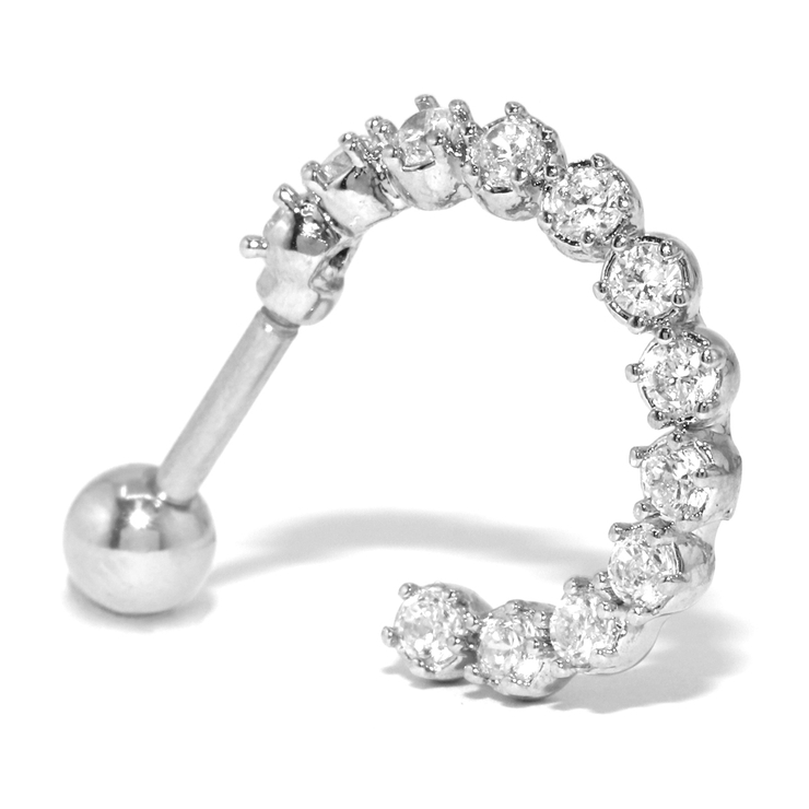 シルバー | 軟骨ピアス イヤーカフ ２Wayピアカフ | ボディピアス専門店凛RIN