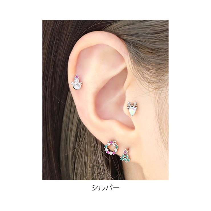 軟骨ピアス クリスマス冬雪だるま リースツリートナカイ動物 | ボディピアス専門店凛RIN | 詳細画像7 