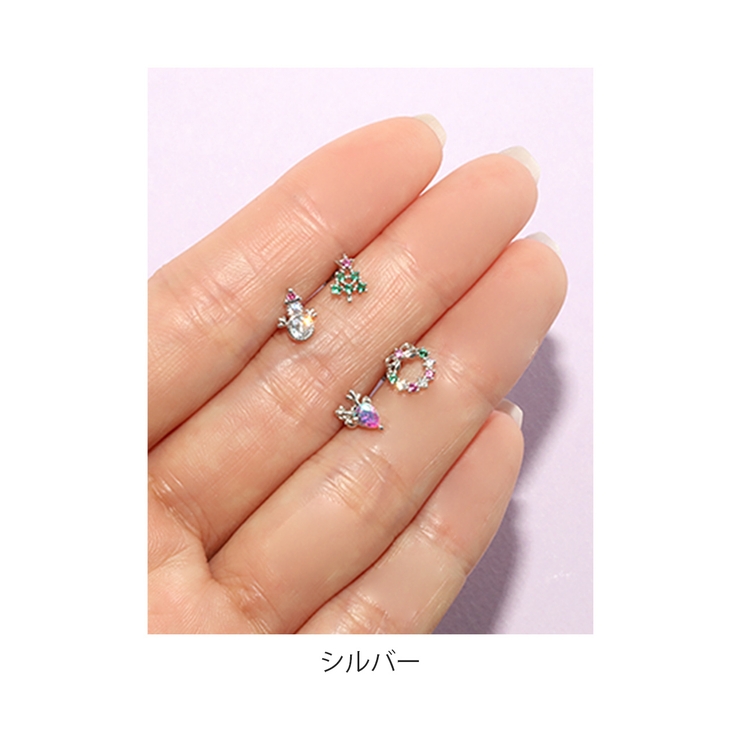 軟骨ピアス クリスマス冬雪だるま リースツリートナカイ動物 | ボディピアス専門店凛RIN | 詳細画像8 