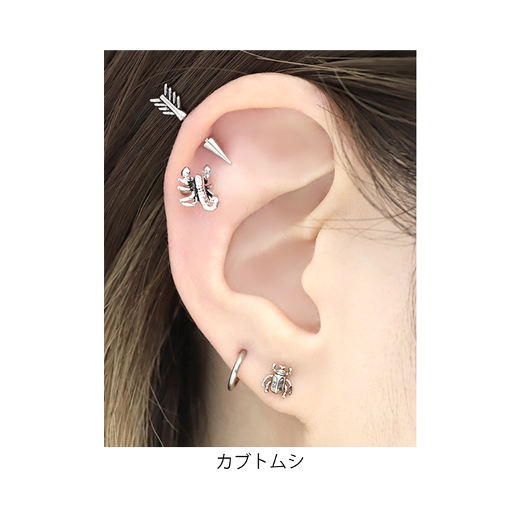 軟骨ピアス ジュエルフラワー 花ピンクブルーキュービックジルコニア | ボディピアス専門店凛RIN | 詳細画像7 