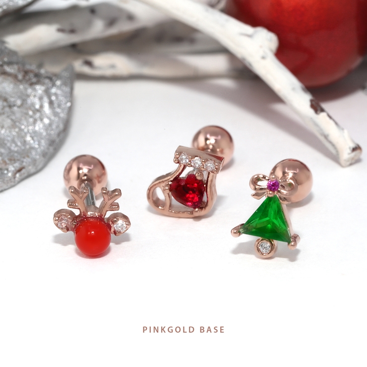 軟骨ピアス クリスマスジュエル ツリートナカイ靴下 | ボディピアス専門店凛RIN | 詳細画像5 