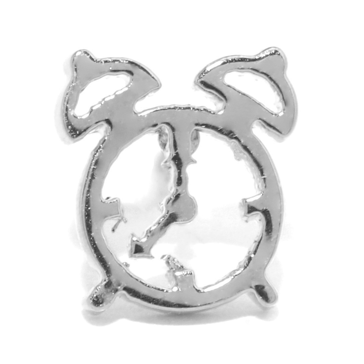 シルバー | 軟骨ピアス 時計目覚まし時計クロックウォッチ シルバー | ボディピアス専門店凛RIN