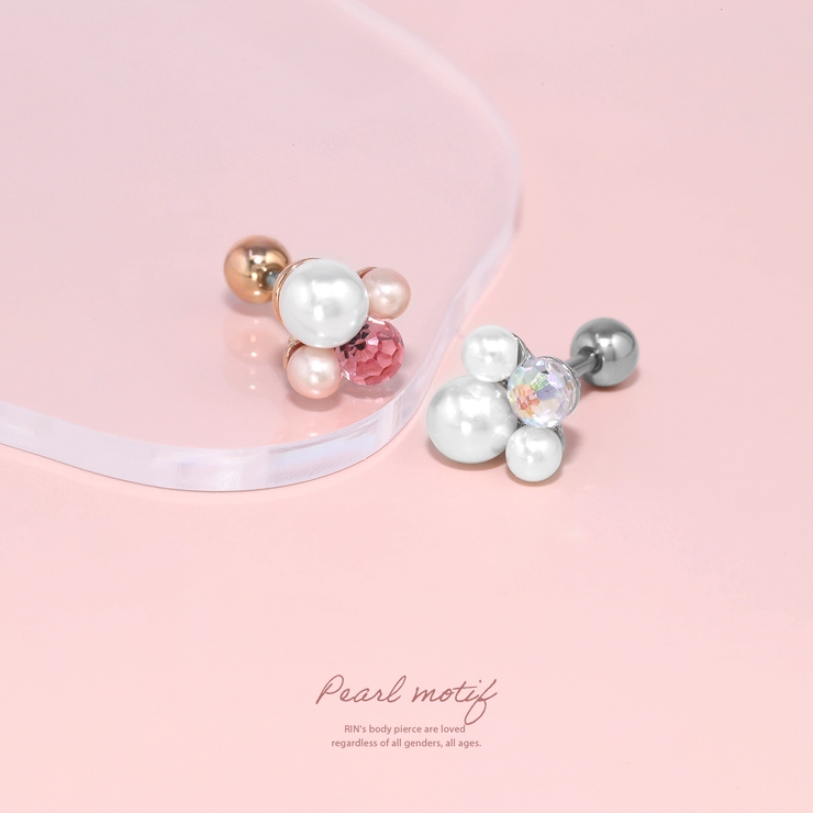 ビジューパール ボディピボディーピアス 凛軟骨ピアス | ボディピアス専門店凛RIN | 詳細画像2 