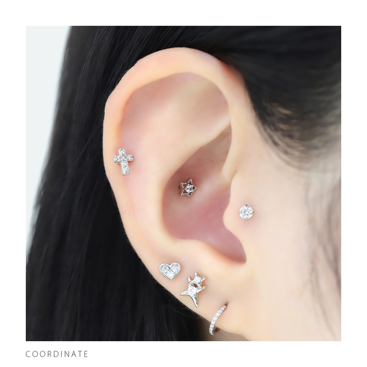 キャッチ 星スタージュエルキュービックジルコニア ボディピアス | ボディピアス専門店凛RIN | 詳細画像4 