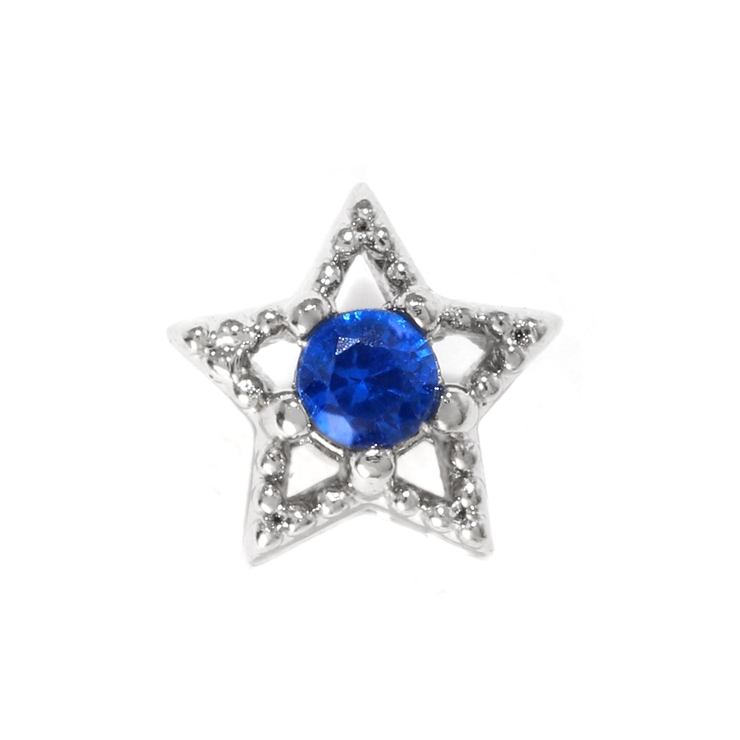 ブルー | キャッチ 星スタージュエルキュービックジルコニア ボディピアス | ボディピアス専門店凛RIN